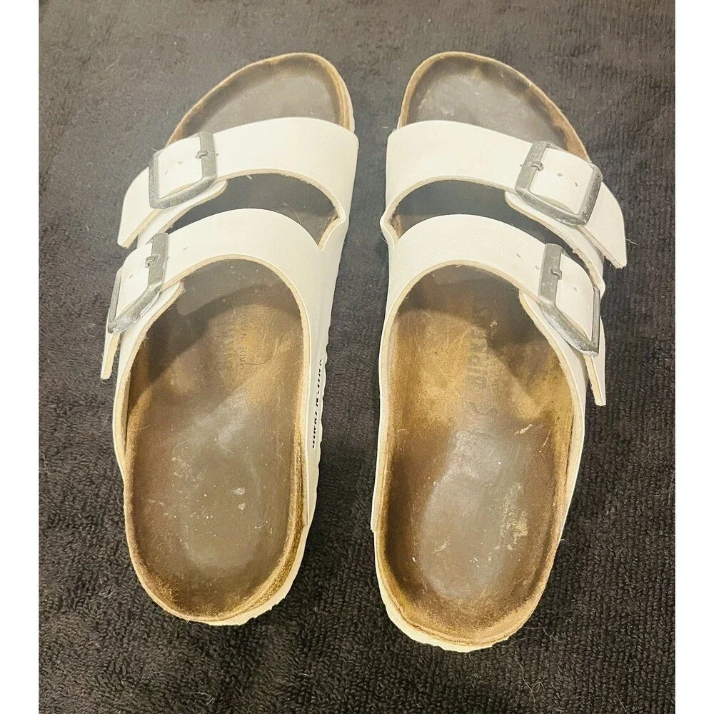 Birkenstock Arizona White Double Strap Sandals Women’s ESTIMATED Size 9 Narrow